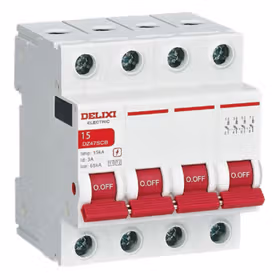 德力西电气 电涌保护器专用保护装置；DZ47SCB-15 15kA/分断能力100kA 4P