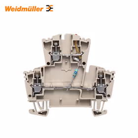 魏德米勒 W系列,直通型接线端子,双层端子,额定横截面:2.5mm,螺钉联接；WDK 2.5 LD ROT 1R 24VDC +-