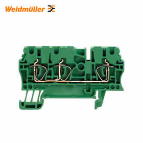魏德米勒 直通型接线端子,弹片联接,2.5mm,800V,24A,深褐；ZDU 2.5/3AN GN
