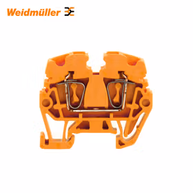 魏德米勒 Z系列,直通型接线端子,额定横截面:2.5mm,弹片联接,橙色；ZDUA 2.5-2 OR