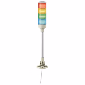 施耐德电气 4层灯柱，24V，带蜂鸣器，带可折叠底座的支撑管安装；XVGB4SM