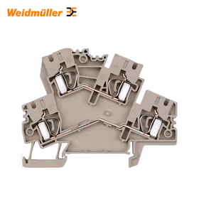 魏德米勒 直通型接线端子,双层端子,弹片联接,4mm,800V,32A,深褐；ZDK 4-2