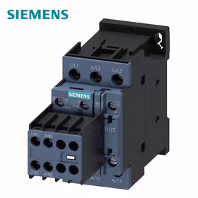 西门子 功率接触器,12A,5.5kW,2NO+2NC,42VAC,50Hz,3极,尺寸S0螺栓型端子连接辅助开关可松开；3RT20241AD04