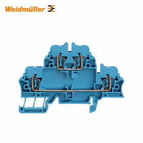 魏德米勒 直通型接线端子,双层端子,弹片联接,2.5mm,500V,20A,蓝色；ZDK 2.5 BL