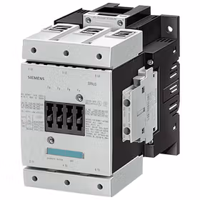 西门子 接触器240...277VUC  55kW 操作辅助触点2个常开触点+2个常闭触点,3极规格S6带接线盒,传统操作机构螺丝端子；3RT50541AU36