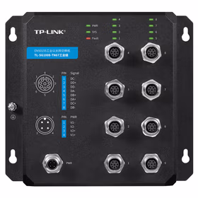 普联 EN50155工业以太网交换机 8个干兆M12接口；TL-SG1008-TN67工业级