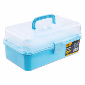 得力 折叠工具箱三层   13寸蓝；DL432013A