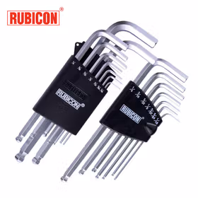 罗宾汉(RUBICON) 英制9支装长波头内六角扳手套装5/64"-1/4"；RHK-299L
