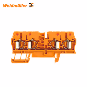 魏德米勒 直通型接线端子,弹片联接,2.5mm,800V,24A,橙色；ZDU 2.5/4AN OR