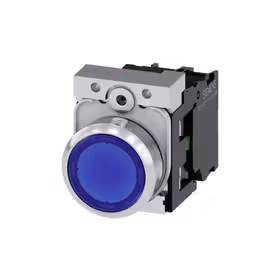 西门子 发光按钮,22mm,圆形,金属,高光,蓝色,按钮,平,键控式,1S,AC230V,螺栓型端子连接,带激光标记；3SU11560AB501BA0ZY13