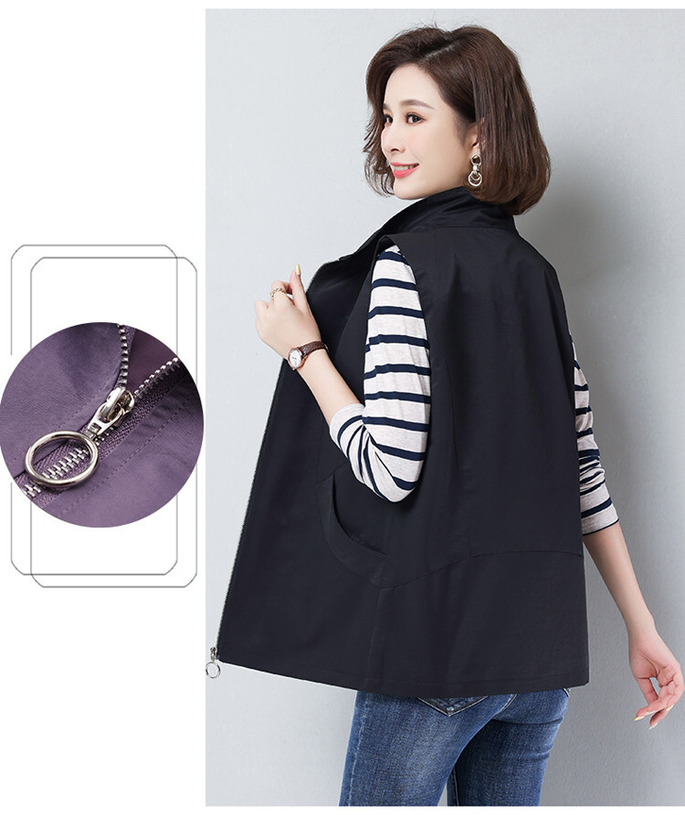 markentsee2022春季马甲中老年女外套时尚休闲妈妈装背心韩版百搭外穿