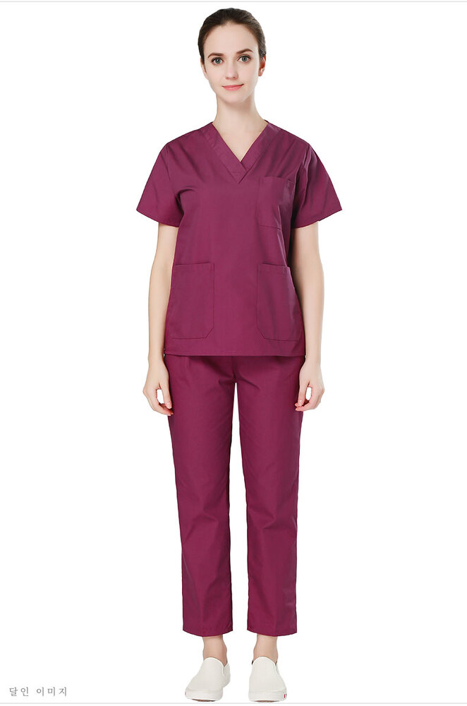 bandaly 2020夏季女装衬衫手术室衣服短袖女护士分体医生工作服 gz