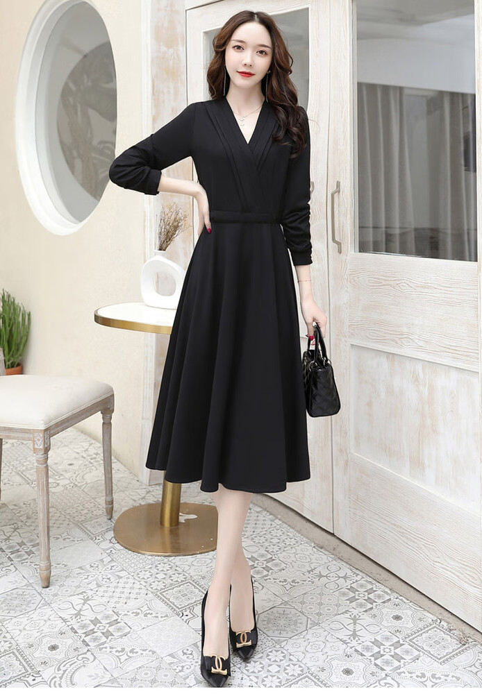 bandaly 2020春季女装连衣裙女韩版气质修身时尚中长裙沙滩裙 sttldb