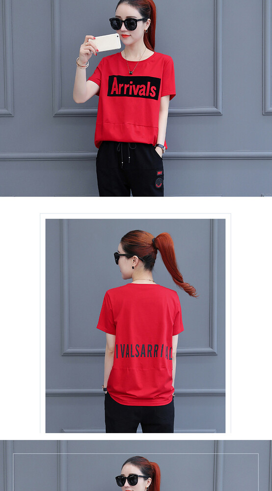 莉夏乐2018夏季新品女装t恤女宽松韩范短袖chic上衣kkcyt142绿色m